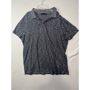 Marc Anthony Mens XXL Polo Shirt Grey Space Dye Short Sleeve Knit Chest Pocket